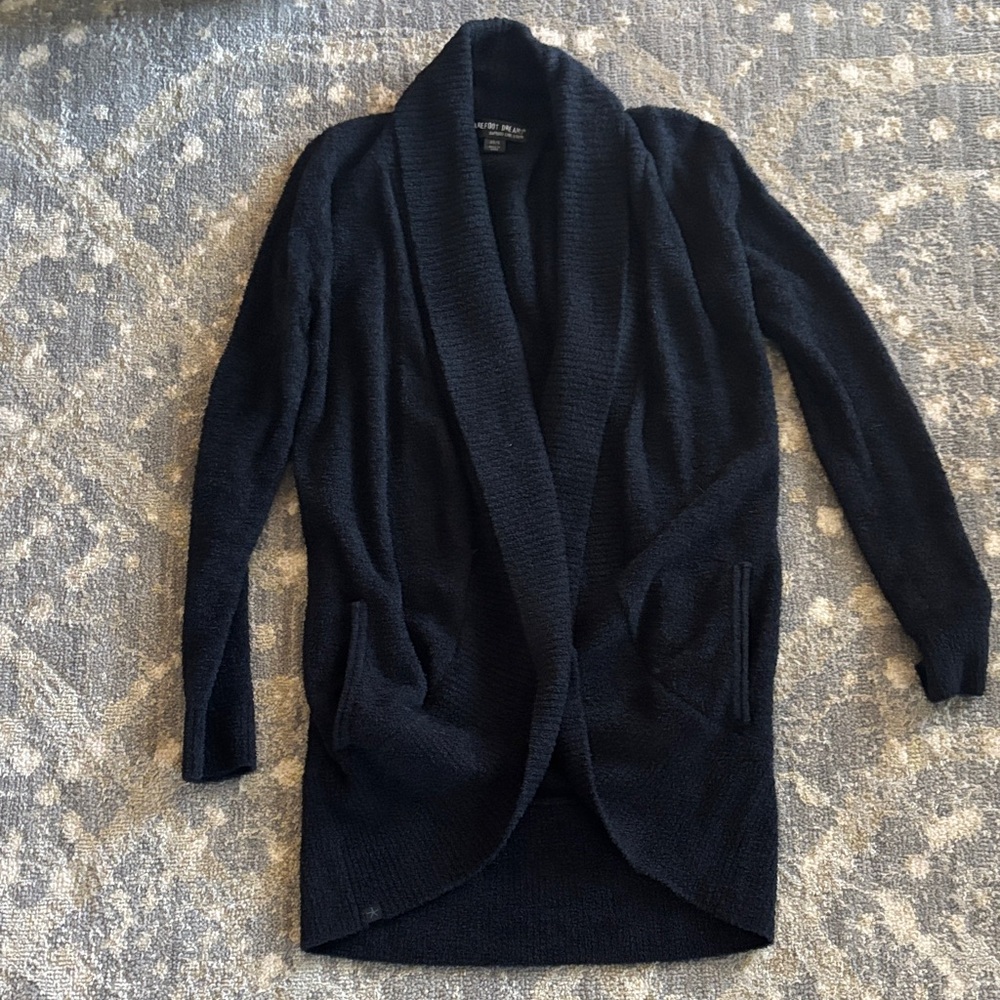 Barefoot Dreams Charcoal Open Front Cardigan